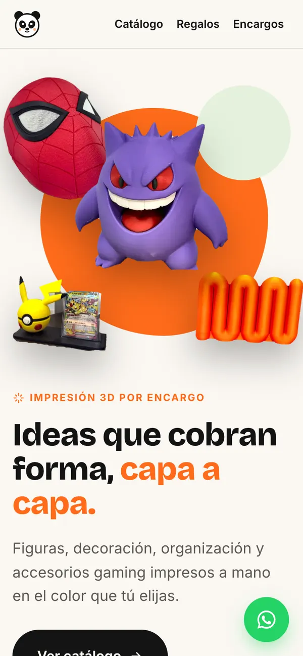Portada de 3DPanda en un móvil